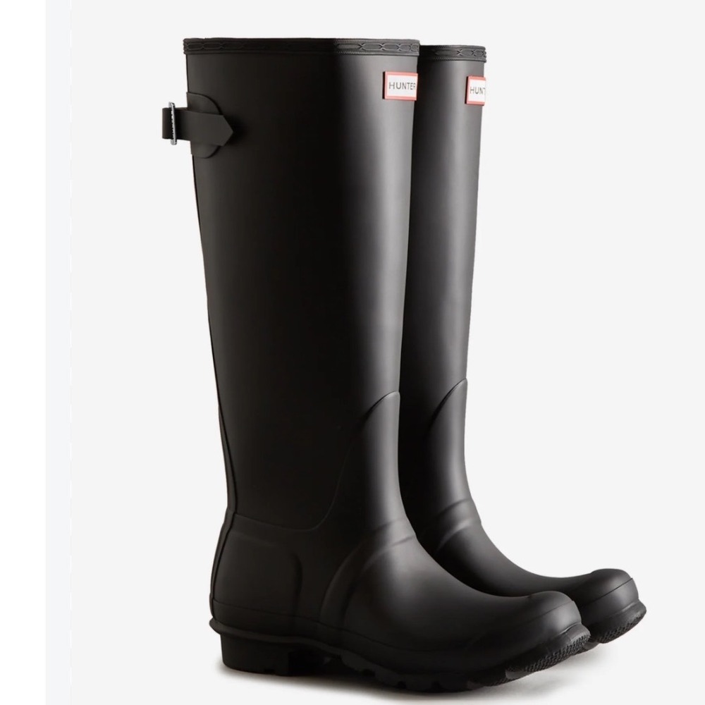 Hunter Original Tall Matte Black Waterproof Rain Boots Women's Size 88